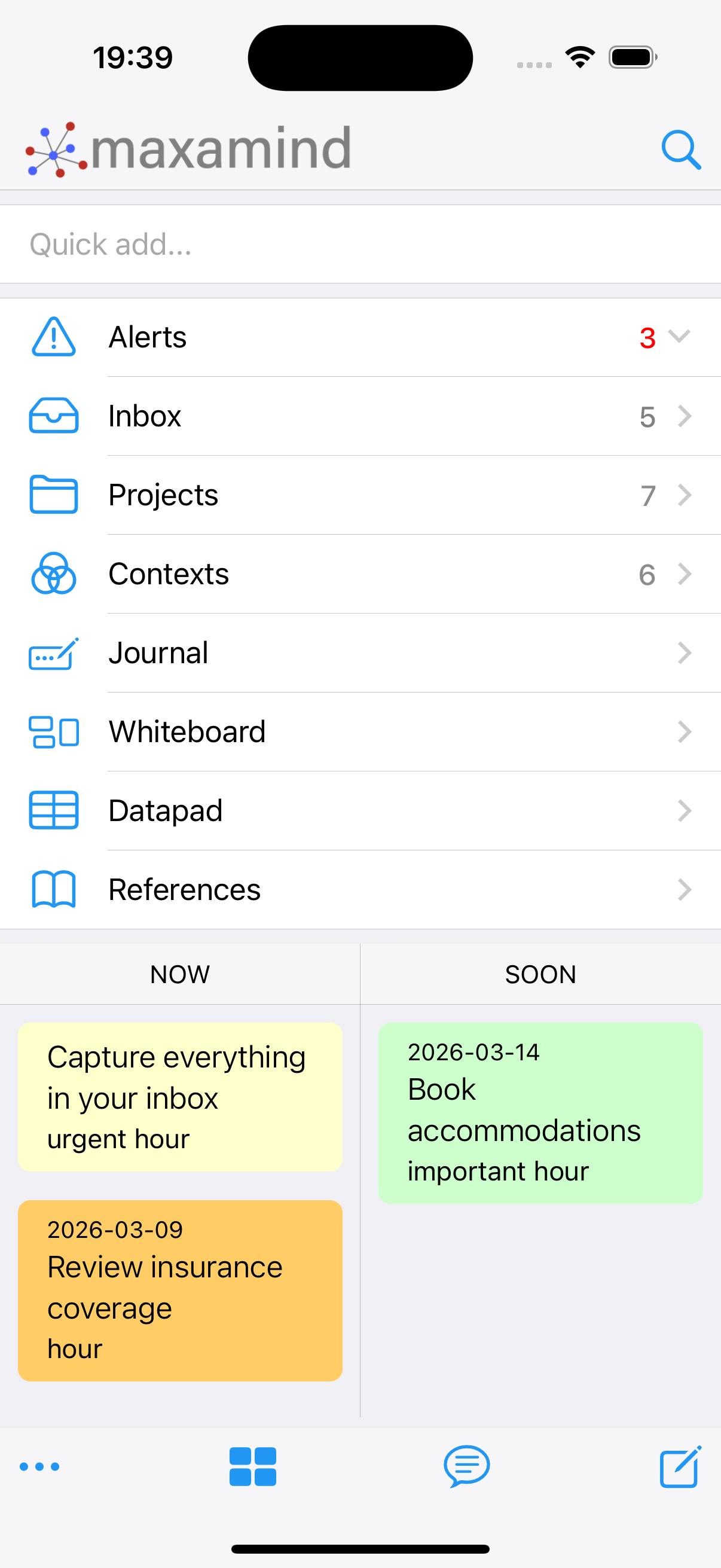 maxamind productivity app on iPhone